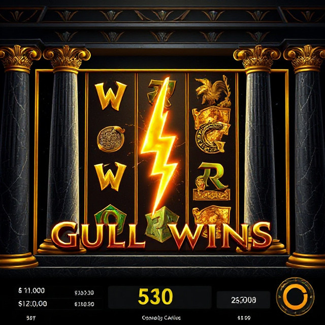 Gates of Olympus themed online slot with a golden lightning wild symbol