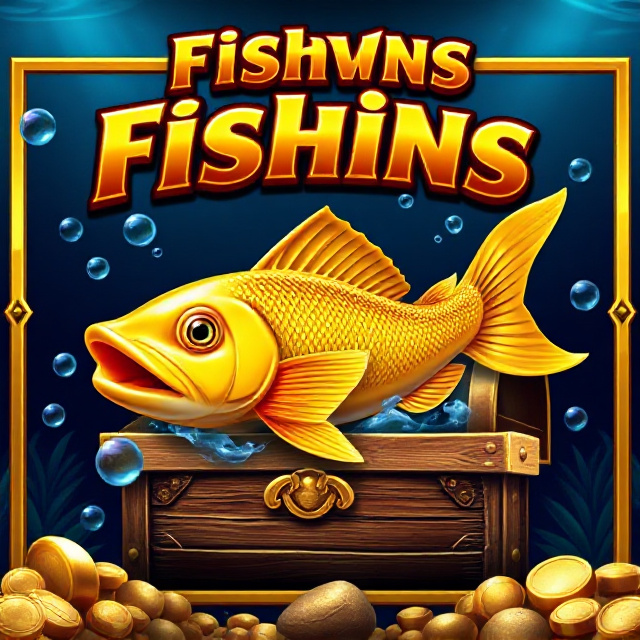 Fish Hunter style fishing online slot with golden fish and an underwater treasure chest
